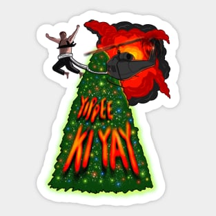 Die Hard Movie Nakatomi Christmas Tree Sticker